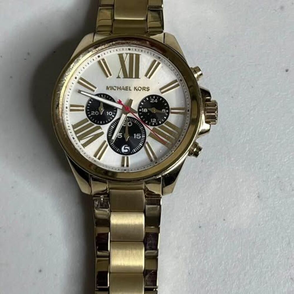 Michael Kors Bradshaw Gold-Tone Chronograph Watch 5838 women’s